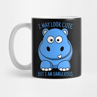 Cute Hippo T-shirt, I May Look Cute But I'm Dangerous, Animal Lover Gift, Hippo Lover Gift, Hippo Gift Shirt, Hippopotamus Mug